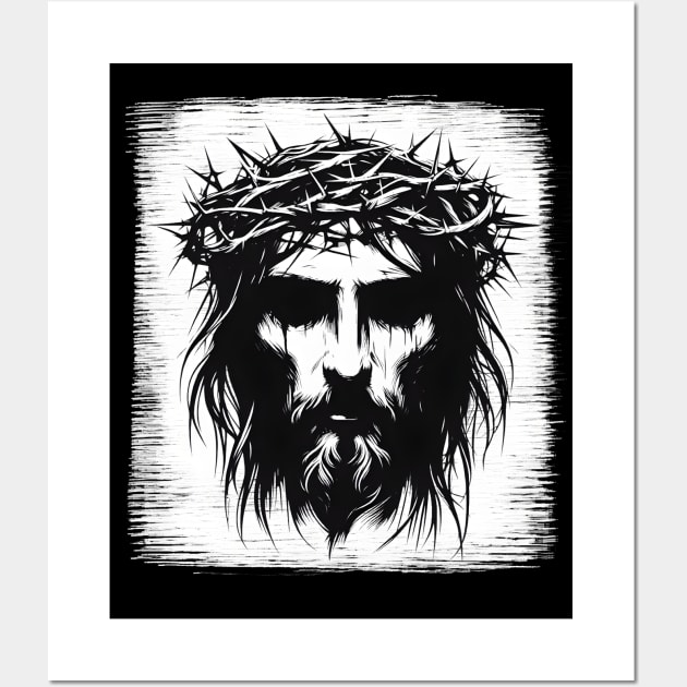 Jesus Christ Silhouette Wall Art by MetalByte